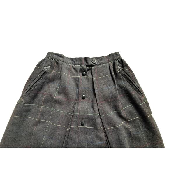 Vintage Cerruti 1881 Femme Paris Skirt Womens 4 Wool Plaid Academia Italy Preppy - Picture 4 of 7